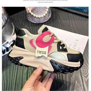 網紅老爹鞋女2024春秋季爆款超火厚底輕便運動休閒鞋ins潮 春季 新款 老爹鞋 女ins潮 小白鞋 運動 休閒鞋