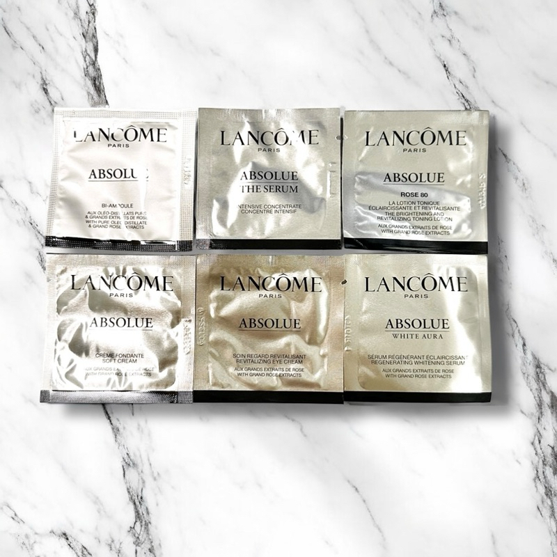 Lancôme 🌹蘭蔻絕對完美黃金修護露 永生活萃 修護乳霜 修護眼霜 鑽白精粹 鑽白乳霜 修護安瓶 試用包