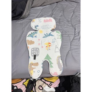 Zooper 限定款 純棉冰絲涼感墊-恐龍樂園(推車 汽座 座墊 涼墊 四季用) 二手 -推車/汽座兩用墊｜