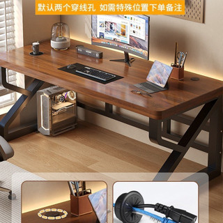 實木 家用書桌 多功能現代簡約電腦桌 辦公桌簡易長條桌 小戶型學生寫字桌 學習書桌家用 臥室 書房 辦公室工作臺實用書桌