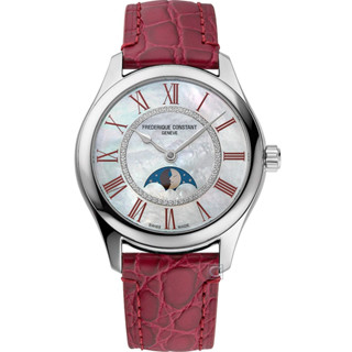 CONSTANT 康斯登 ELEGANCE LUNA 珍珠貝月相機械女錶 附皮帶 36mm FC-331MPWRD3B6
