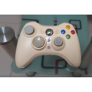 2件免運 XBOX360 原廠無線手把 米黃色（已更換全新電池盒）