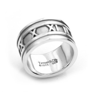 Tiffany&Co. Atlas 羅馬數字925純銀戒指(寬版) 47
