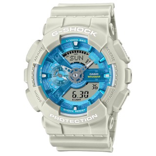 CASIO 卡西歐 G-SHOCK 綠洲湖泊 雙顯運動手錶-米白 GA-110AS-5A 開學季禮物