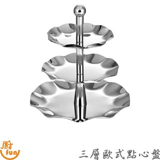 蛋糕盤 點心盤 不鏽鋼歐式點心盤 雙層點心盤 三層點心盤《出清專區》