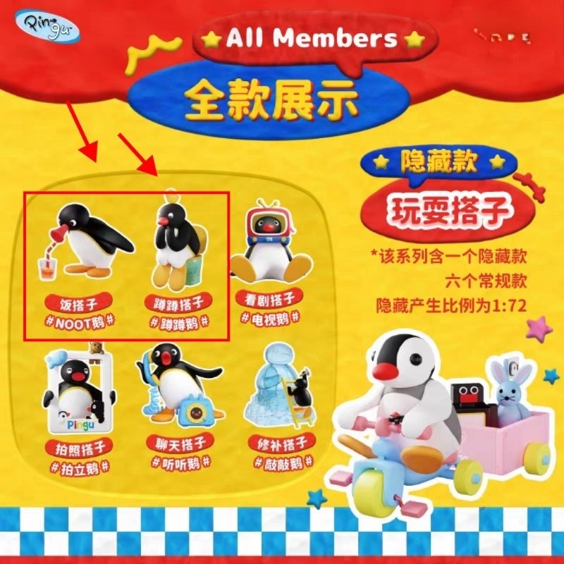 Pingu和我的一天系列盲盒 企鵝家族