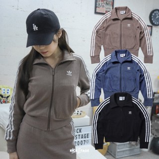 ADIDAS KNITTED TOP 三葉草 刺繡小標 立領 短版 針織外套【JD4604/JD4605/IY7278】