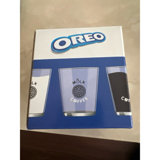 OREO奧利奧 玩心百出 黑白Play透明玻璃杯（全新/280ml)