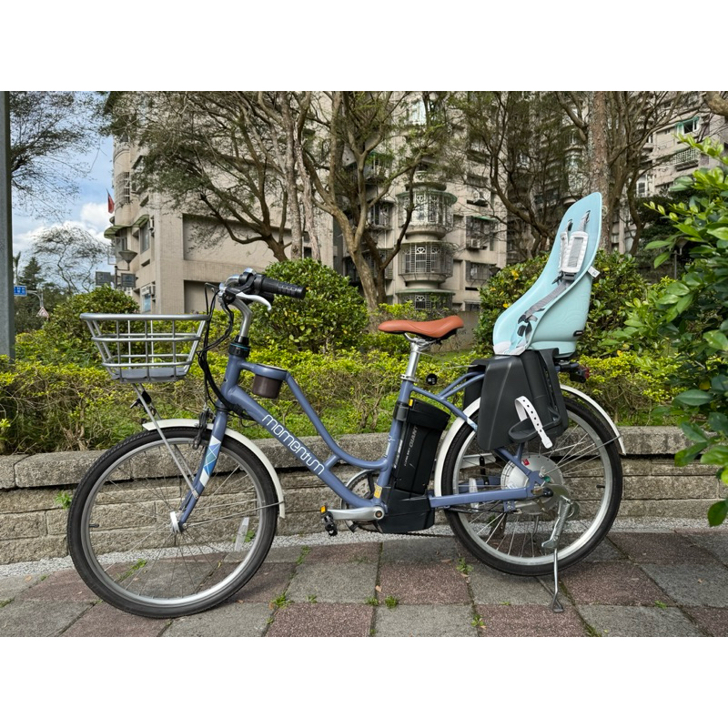 二手 GIANT LATTE E+ 都會媽咪電動輔助自行車(2023款）附OGK Urban Iki 兒童安全座椅