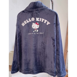 🌟正品🌟Sanrio三麗鷗Hello kitty 凱蒂貓 休閒家居 或 睡衣 絲絨 前開釦 上衣舒服 保暖 全新現貨