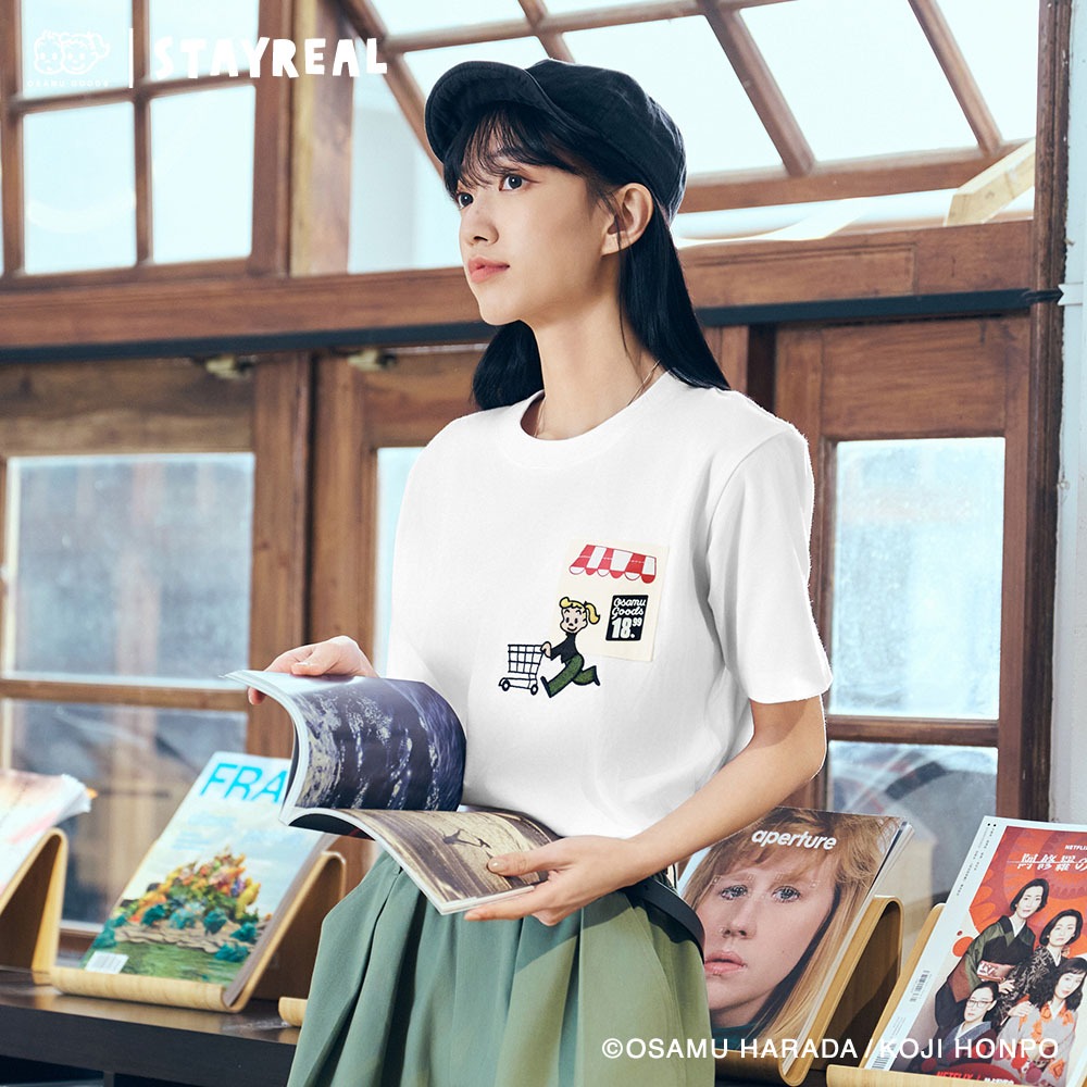 STAYREAL x OSAMU GOODS 原田治Shopping口袋T