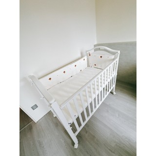 baby city 白色松木嬰兒床 附Hugsie床墊 九成新