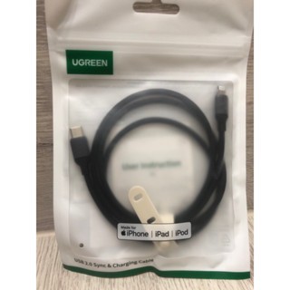 (全新品)綠聯 Type C to Lightning蘋果充電線 1公尺 MFi蘋果官方認證 液態矽膠版 黑色