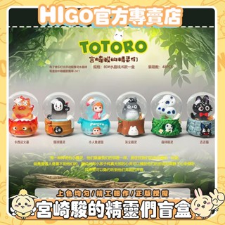 higo官方專賣店❤️臺灣出貨❤️動畫週邊 宮崎駿的精靈們 盲盒 附燈 帶燈 帶音樂 手搖水晶球 盲盒擺飾 玩具