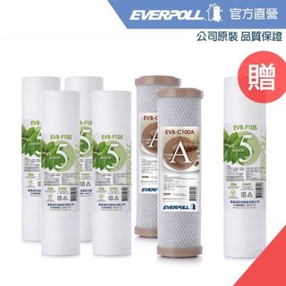 【EVERPOLL】10英吋標準型CTO活性碳濾心(EVB-C100A)+5微米PP濾心(EVB-F105)