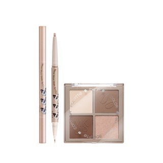 MKUP 美咖【新品上市】水汪汪大眼雙頭臥蠶筆+（天生骨感四色修容盤／精修輪廓高光修容液）擇一｜MKUP美咖官方旗艦館