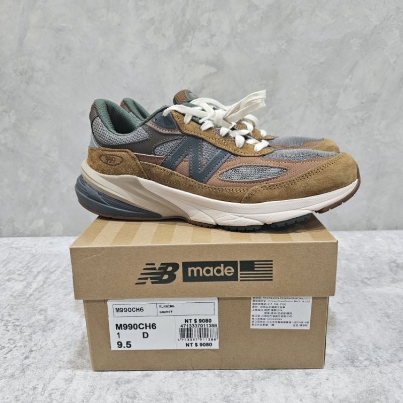 [二手A級] US9.5 New Balance 990v6 x Carhartt 咖啡 M990CH6