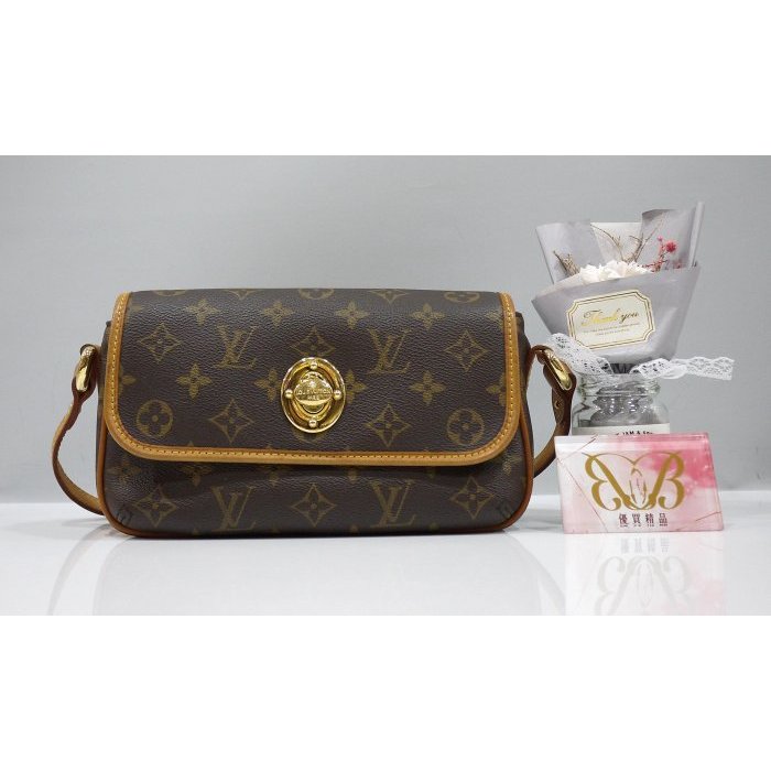 ☆優買二手精品名牌店☆ LV M40078 原花字紋老花 手提包肩背包麻將包肚臍包腋下包 特價
