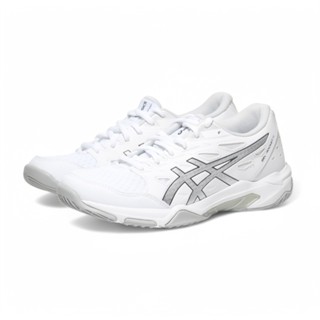 ASICS 排球鞋 GEL-ROCKET 11 白灰 室內 羽排鞋 女 1072A093101