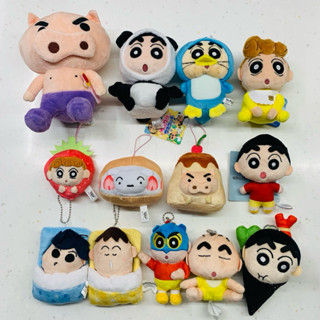 ❤Lika小舖❤全新現貨 日本帶回正版景品娃娃玩偶布偶 蠟筆小新小白變裝玩偶 巧可比恐龍吊飾娃娃肥嘟嘟左衛門小葵