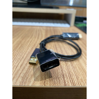 [3C影音]HDMI-公-轉IDisplay port母頭附USB公頭-4K/60Hz