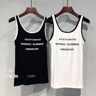 佰分佰/150kg內可穿/大尺碼女裝/新款/無袖/字母高彈/寬松/顯瘦/撞色背心/打底衫/小可愛/女生上衣