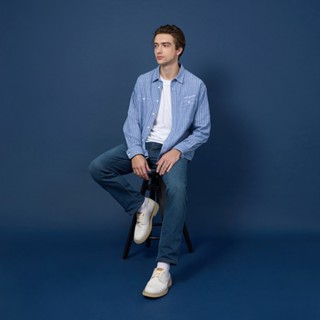 GIORDANO 男裝涼感彈力牛仔褲 Blue Classics系列 01115012
