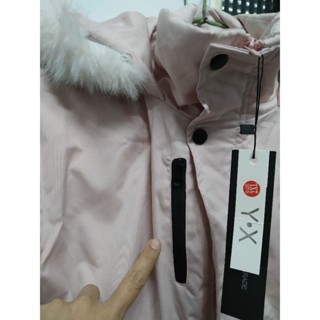 在臺現貨大尺碼外套(2XL)粉紅毛領工裝派克加厚棉襖外套、冬季外套、鋪棉外套、加厚外套