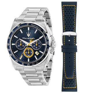 MASERATI 瑪莎拉蒂 Velocità系列 三眼計時手錶 套錶 週年慶送禮推薦-43mm R8873652001