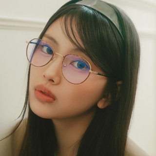 CARIN 光學眼鏡 LENNON R+ C3 波士頓框 #NewJeans同款 - 金橘眼鏡