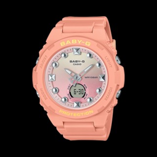 CASIO 卡西歐 BABYG 漸變冬日色彩 繽紛閃耀 雙顯錶款 - 橘 (BGA-320-4A1)[秀時堂]
