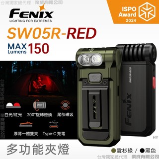 Fenix 運動多功能夾燈 SW05R-RED