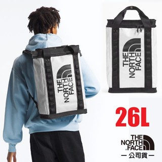 【美國 The North Face】多功能防水電腦揹包 26L 15吋筆電 書包 休閒旅行 登山揹包/沙丘白 3KYF