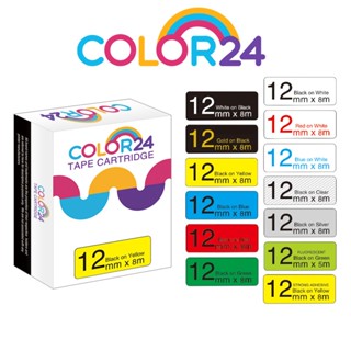 COLOR24 for Brother 12mm 防水護貝 相容副廠標籤帶 貼紙 PT-P610BT PT-P910BT