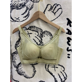 全新 果綠色 無鋼圈性感蕾絲內衣36/80