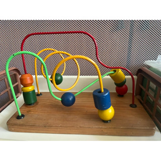二手 嬰兒 玩具 木製繞珠 早教 益智積木 手眼協 玩具 軌道