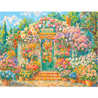 3月新款預購多色-有間花店62色【新一代畫布有背板】大尺寸50*65CM-DIY數字油畫/填色畫/丙烯油畫/客廳裝飾