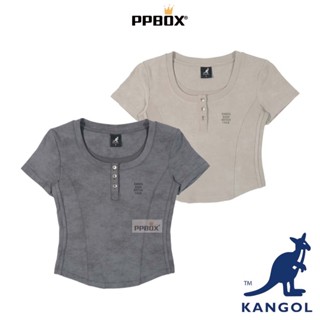 KANGOL 袋鼠 女款 時尚 短版 短T【65221013】時尚 T恤 短袖 上衣 衣服 女裝 涼感 日韓穿搭