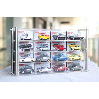 共可放16車展示 多層疊加】TLV多美小車 紅白盒 黑盒 模型展示盒1:64收納防塵盒架