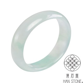 【漢石齋】天然翡翠A貨 小貴妃鐲玉鐲 冰種飄花(手圍16.2+12.8/版寬13.5mm)