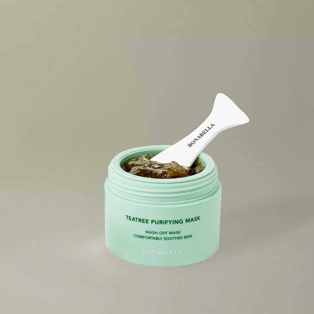 韓吉 ｜韓國 Bonabella 茶樹魚腥草凍膜 面膜 魚腥草 凍膜 茶樹 挖棒 海綿 面膜 100ml