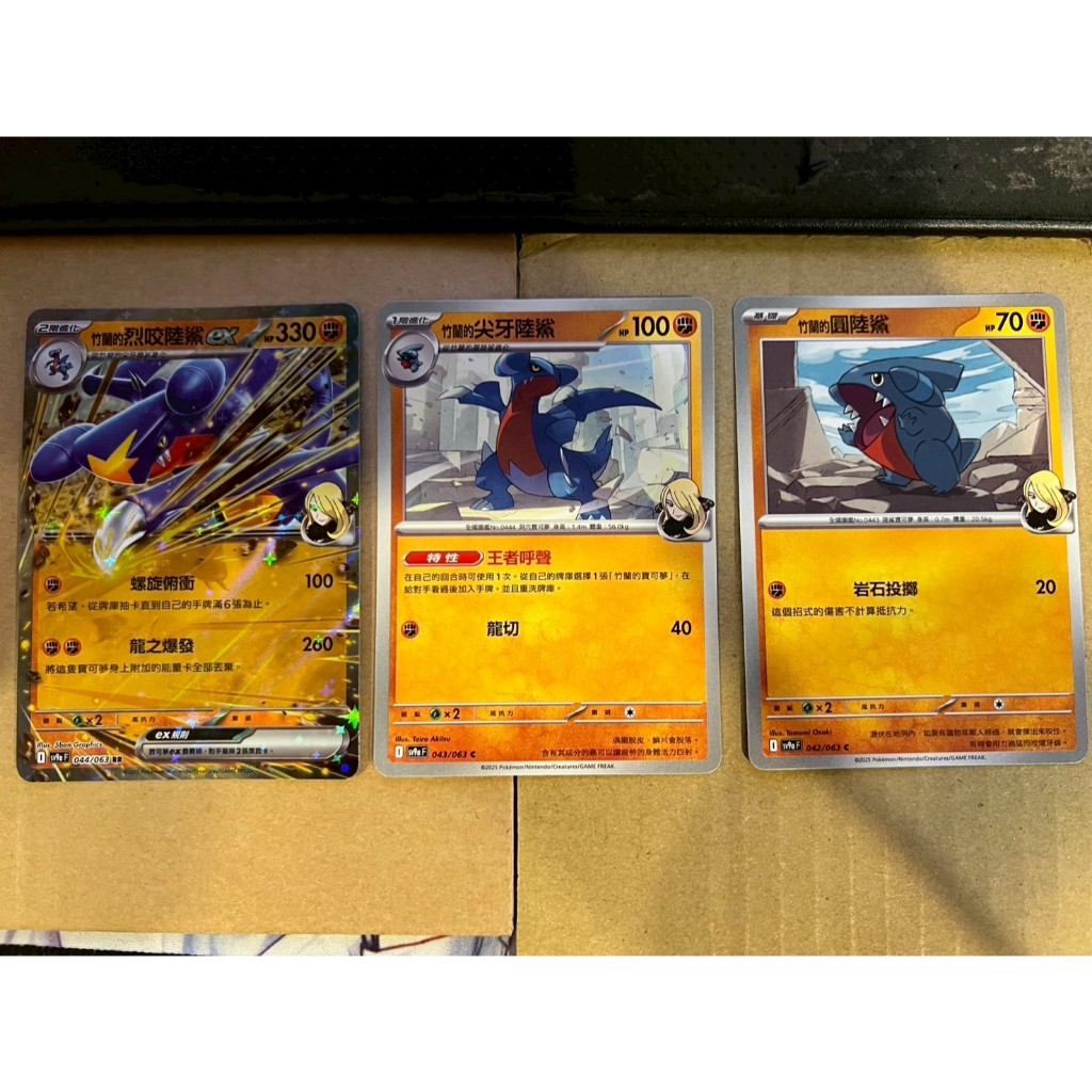 寶可夢 中文版 竹蘭的圓陸鯊 竹蘭的尖牙陸鯊 竹蘭的烈咬陸鯊 版本隨機