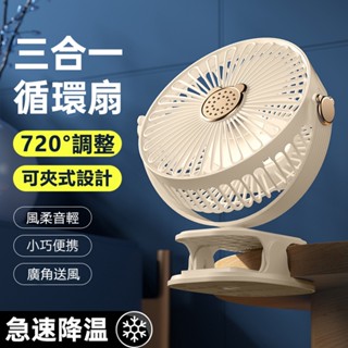 [現貨] USB插電式5吋風扇桌上型可夾式多功能循環涼風扇 桌上型風扇 USB風扇 可夾式風扇