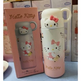 正版﹝Sanrio﹞授權※Hello kitty凱蒂貓※好漂亮【漸層色瓶身-彈跳瓶蓋+握把杯蓋】暖心保溫瓶/保溫杯(46