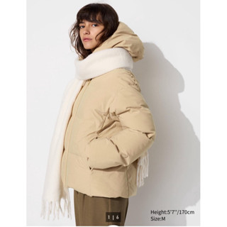 Uniqlo 無縫羽絨外套 卡其色 L