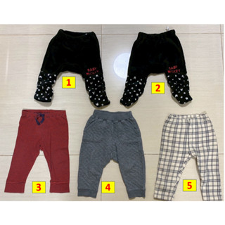 6M-12M寶寶屁屁褲/純棉PP長短褲/男寶女寶嬰兒褲/寶寶秋天薄長褲/寶寶冬天長褲/寶寶加絨後長褲-二手