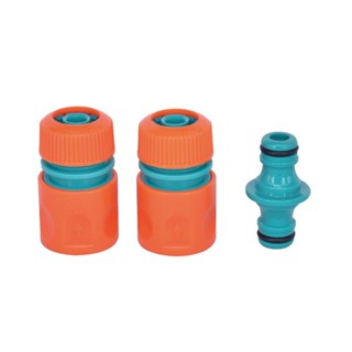 3PC 接頭組 4分 3入接頭組 噴水接頭 水管接頭 管對管接頭組 快速拆裝 雙公頭快接 C116-60 『青山六金』