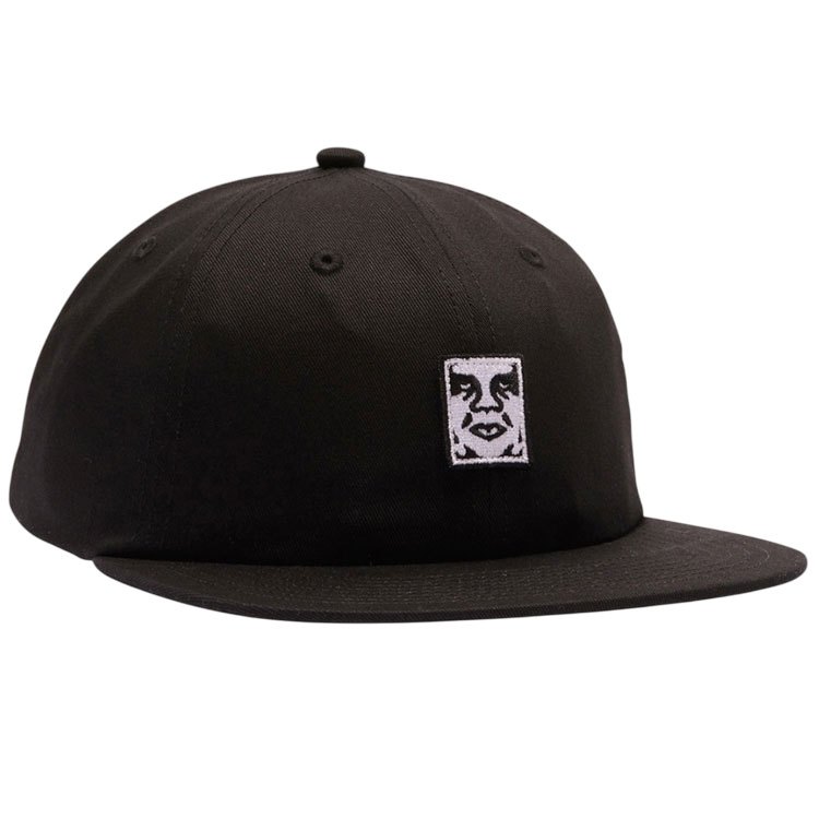 OBEY 100580303-BLK ICON PATCH PANEL STRAPBACK 滑板帽 / 六片帽 (黑色)
