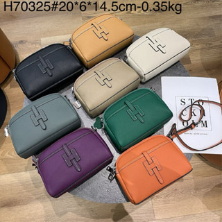 新品上市-真皮牛皮H造型雙拉鍊側揹包-現貨+預購