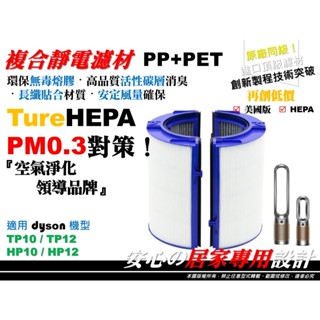 【原廠 型】戴森 HEPA濾網 適 純冷 TP10 TP12 HP10 正廠 型 活性碳 空氣清淨機 濾網 濾芯 濾心